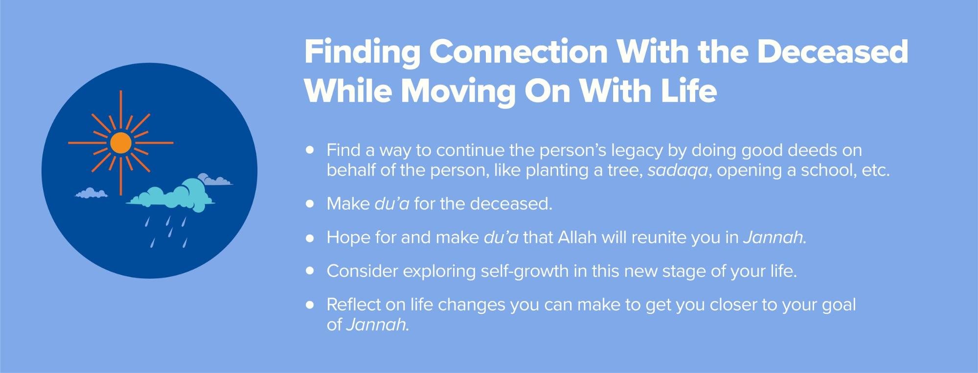 Steps on how to find connection with the deceased while moving on with life