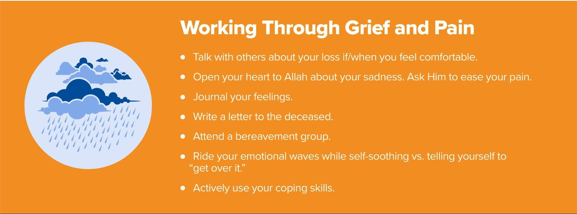 Steps on how to work through grief and pain